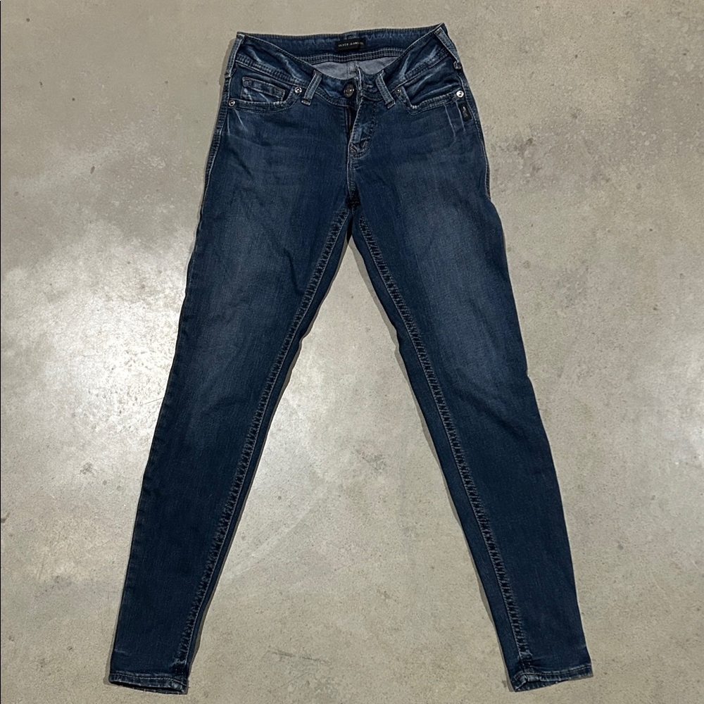Silver Jeans Women's Dark Blue Skinny Jeans
